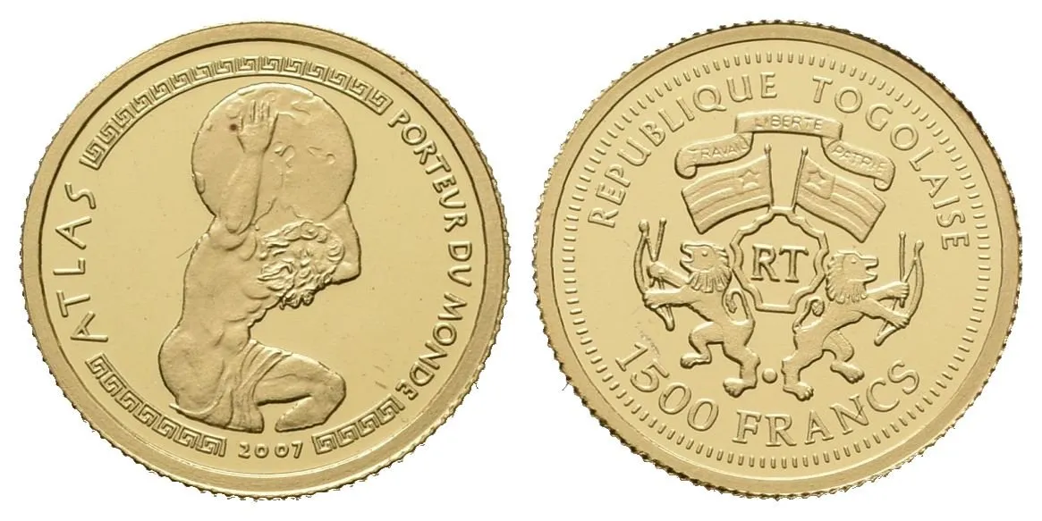 Togo, 1500 Francs 2007 - Atlas
