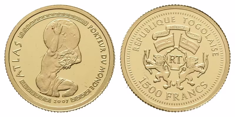 Togo, 1500 Francs 2007 - Atlas