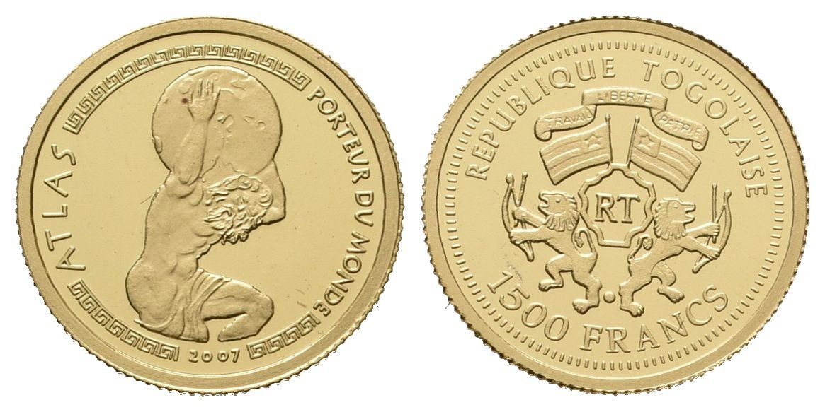 Togo, 1500 Francs 2007 - Atlas