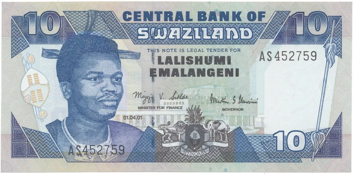 Svazijsko, 10 Emalangeni 2001, P.29a