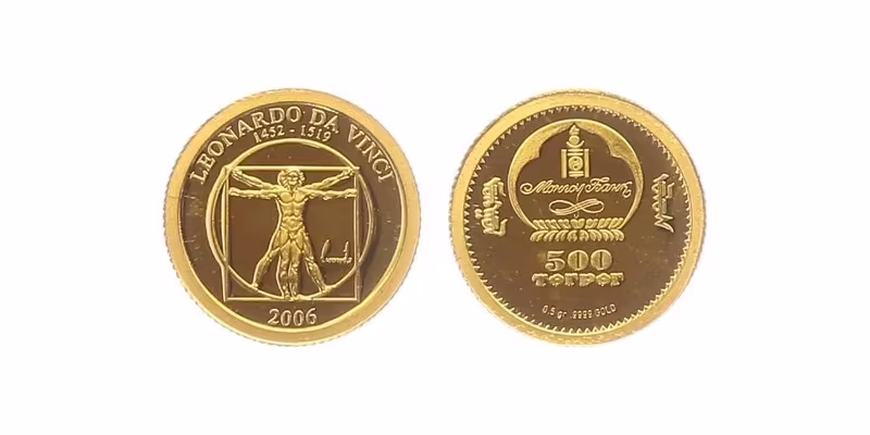 Mongolsko, 500 Tugriků 2006 - Leonardo da Vinci