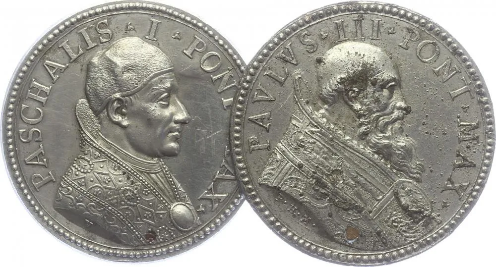 Vatikán - životopisné medaile, cca 18. století — 1