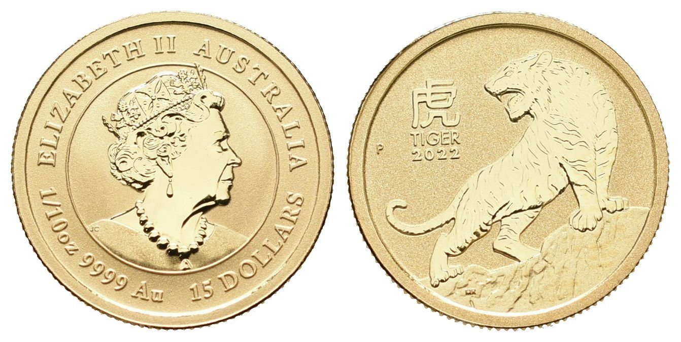 Austrálie, 15 Dollars 2020 - Tiger