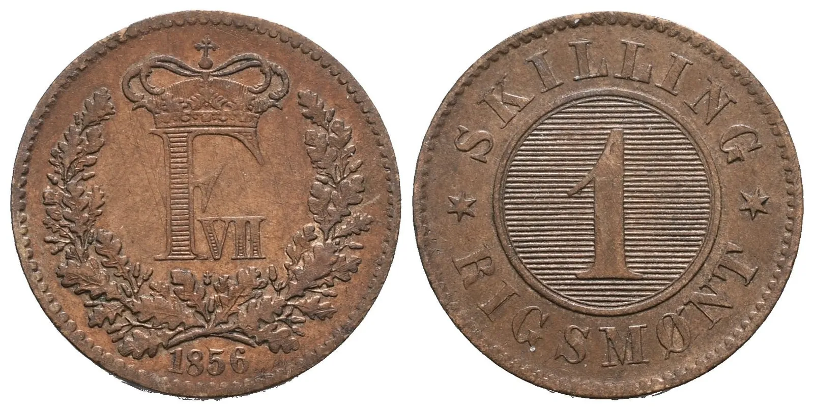 Dánsko, 1 Šilink 1856