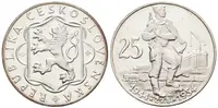 25 Kčs 1954 - 10. výročí SNP, PROOF, původní etue