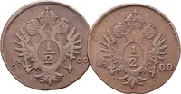 František II., 1/2 Krejcar 1800 A - fotografie 2