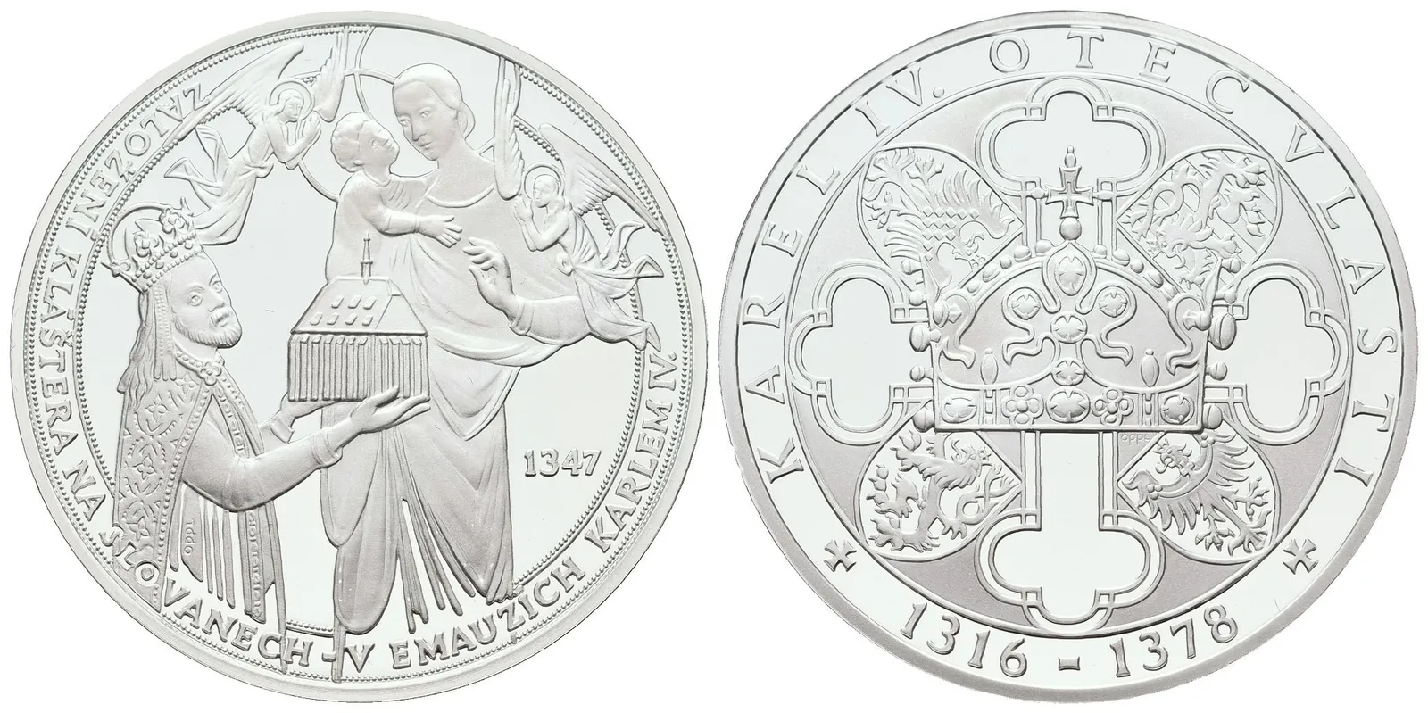 Stříbrná investiční medaile - Emauzy - Ag 24,5 g - 999/1000 + Certifikát