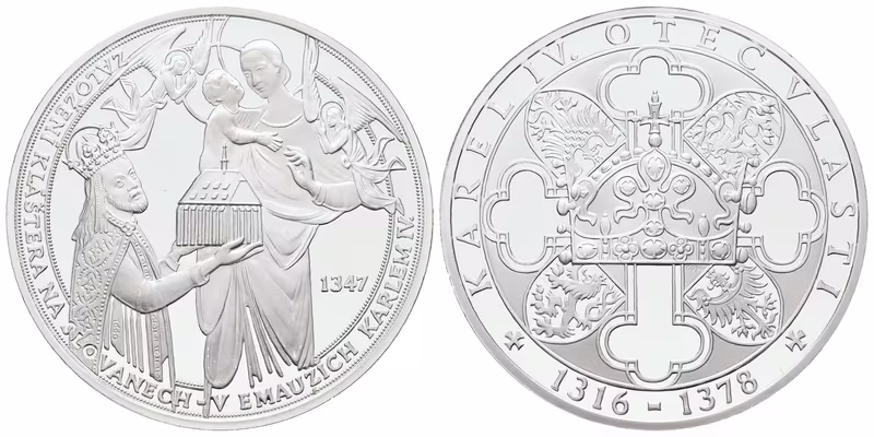 Stříbrná investiční medaile - Emauzy - Ag 24,5 g - 999/1000 + Certifikát