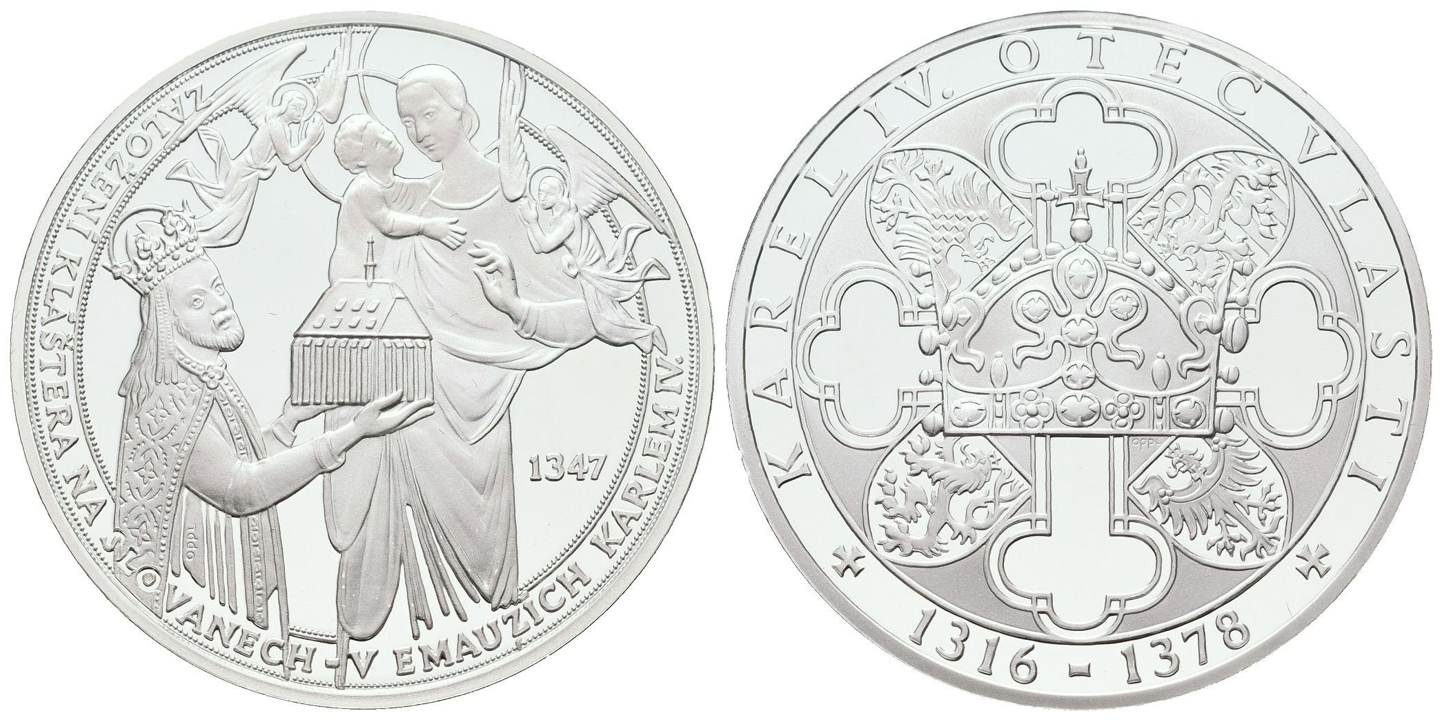 Stříbrná investiční medaile - Emauzy - Ag 24,5 g - 999/1000 + Certifikát