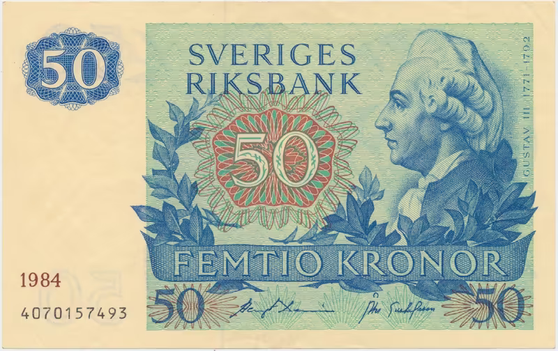 Švédsko, 50 Kronor 1984, P.53d