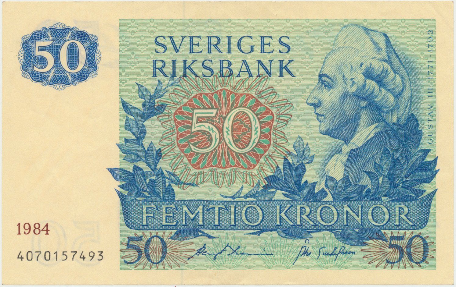 Švédsko, 50 Kronor 1984, P.53d