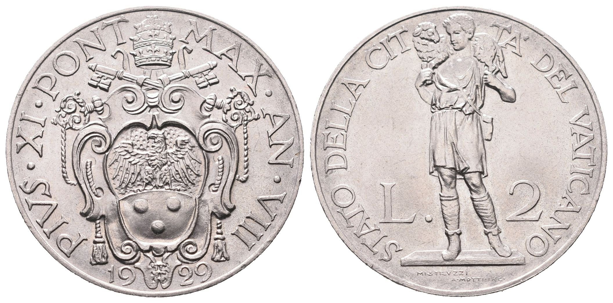 Itálie - Vatikán, 2 Lira 1929