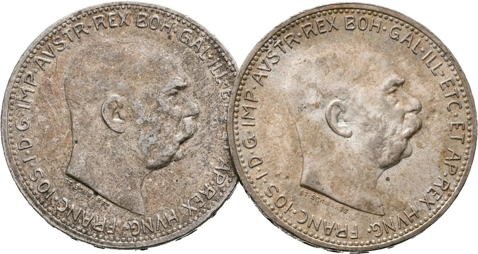 1 Koruna 1914, lot 2 ks