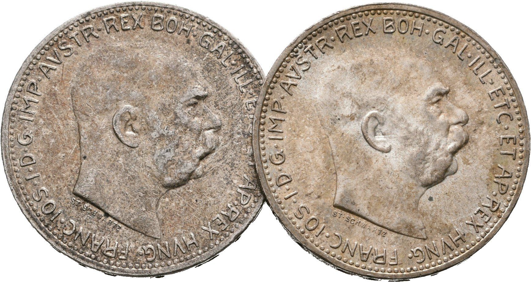 1 Koruna 1914, lot 2 ks