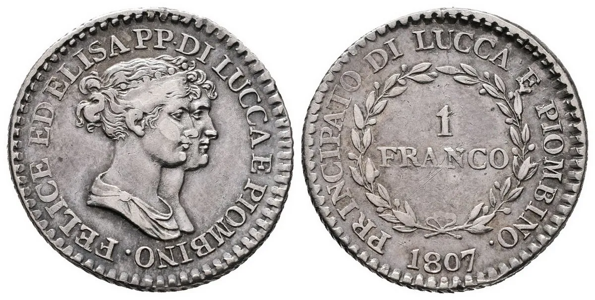 Itálie - Lucca, Felix a Elisa Bonapa, 1805 - 1814 — 1