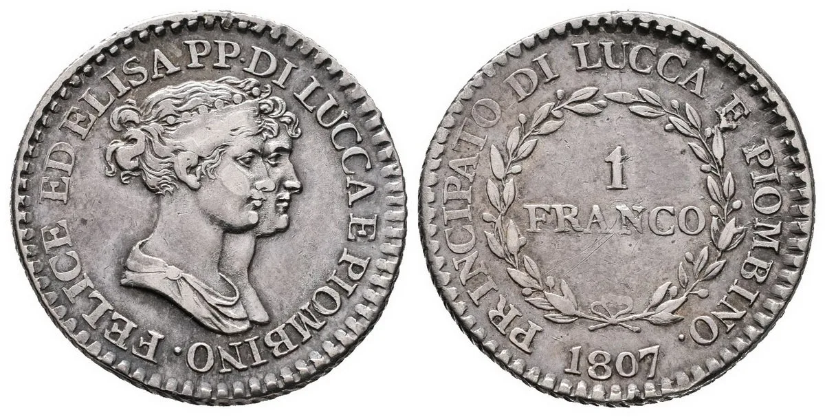 Itálie - Lucca, Felix a Elisa Bonapa, 1805 - 1814 — 1