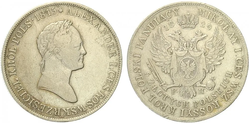 Ražby pro Polsko, Mikuláš I., 1825 - 1855 — 1