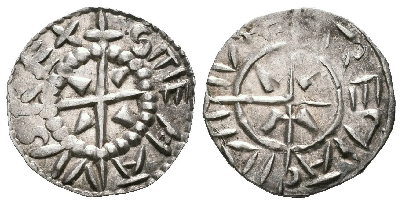 Denár, Husz.1, chybějící litera "P" na Av., — 1