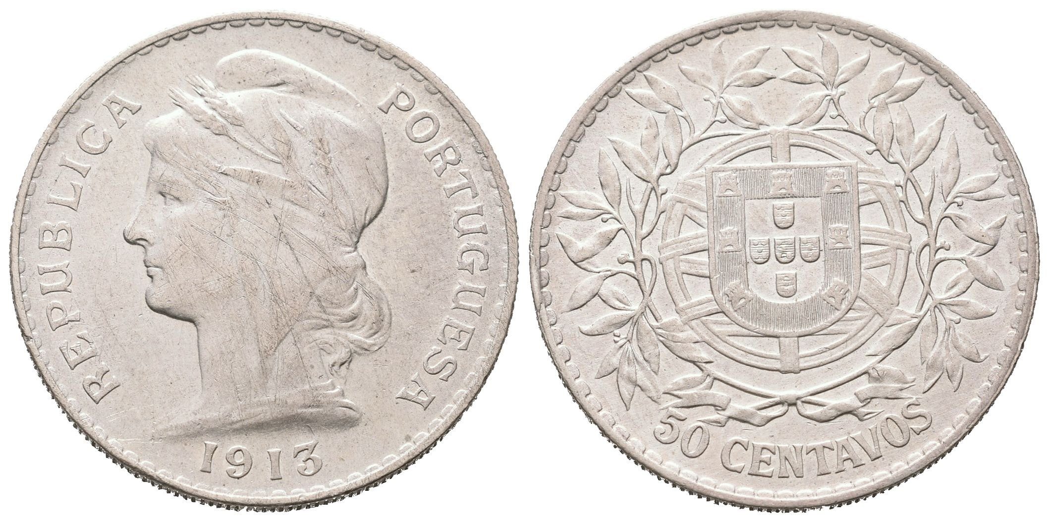 Portugalsko, 50 Centavo 1913