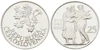 25 Kčs 1955 - 10. výročí osvobození Československa, PROOF, původní etue - fotografie 2
