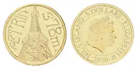 Zlatá mince Praha - dobová pohlednice