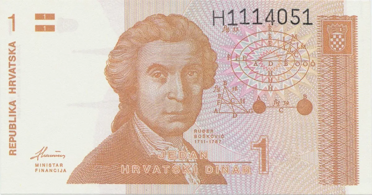 Chorvatsko, 1 Dinar 1991, P.16a