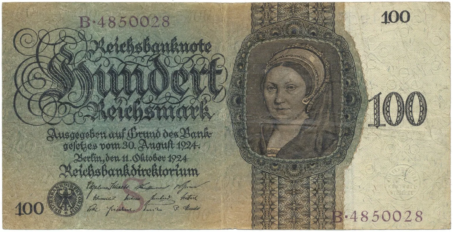 Německo, 100 Reichsmark 1924, Hej.D7
