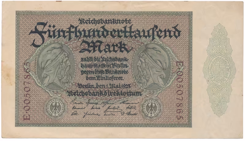 Německo, 500000 Mark 1923, Ro.87b