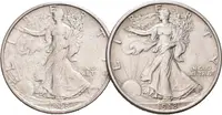 1/2 Dollar 1918, 1918 S, KM.142, pěkná zachovalost, patina, rysky_2 ks — 1