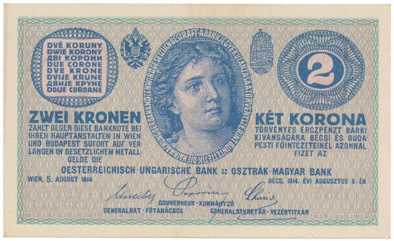 Rakousko - Uhersko, 2 Koruna 1914,série C, Hej.RU13c