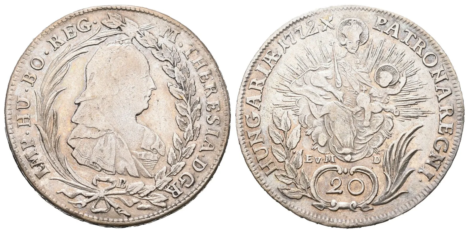 Marie Terezie, 20 Krejcar 1772 KB
