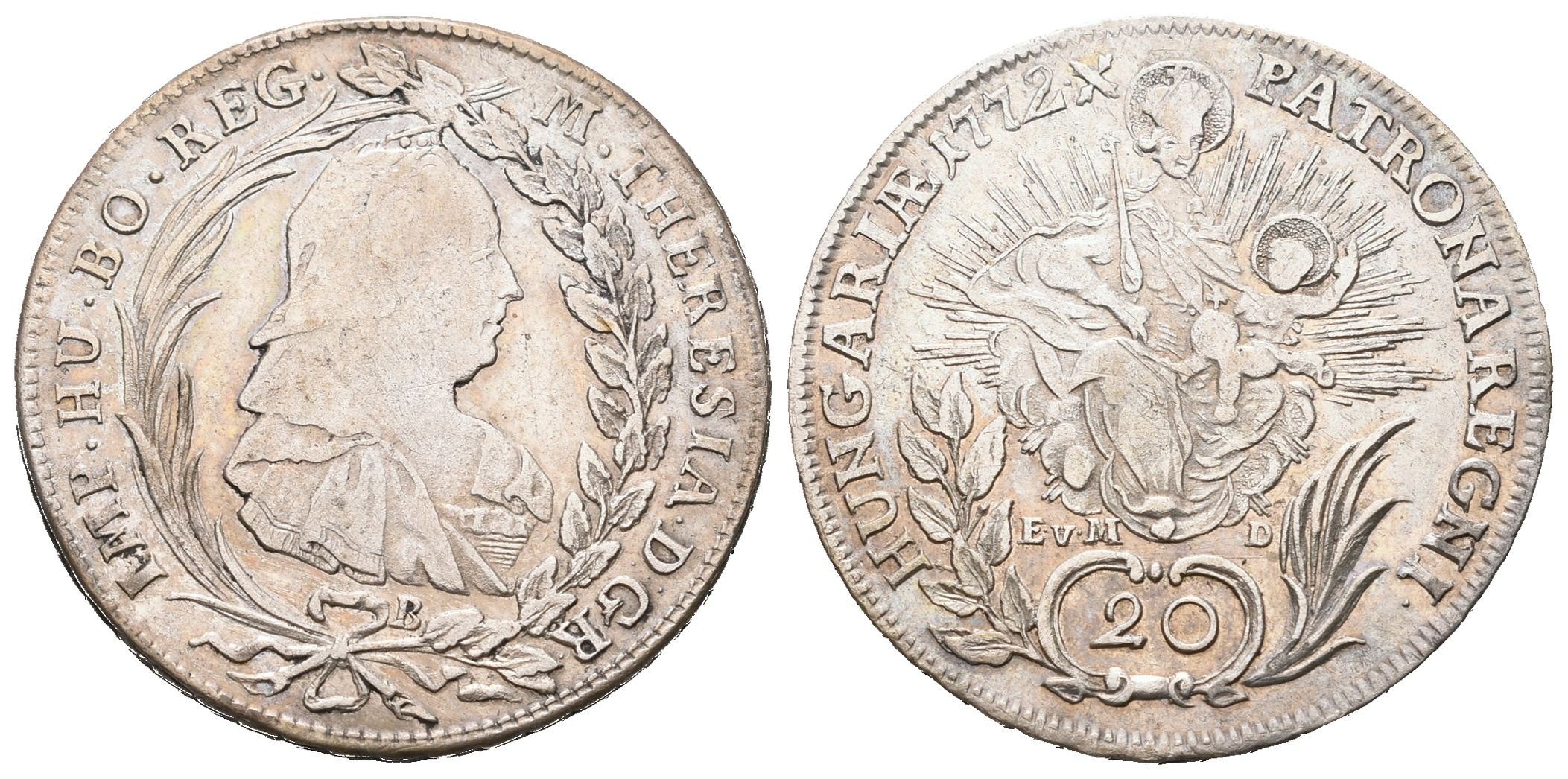 Marie Terezie, 20 Krejcar 1772 KB