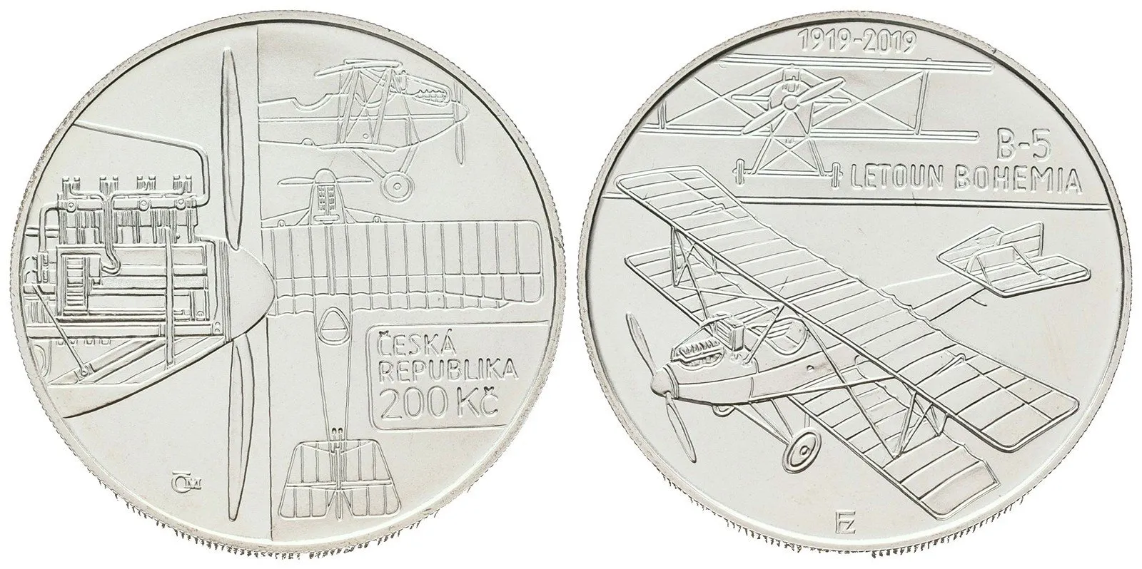 200 Kč 2019 - Letoun Bohemia B-5