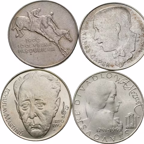 100 Kčs 1990 - Velká pardubická, bez punců,