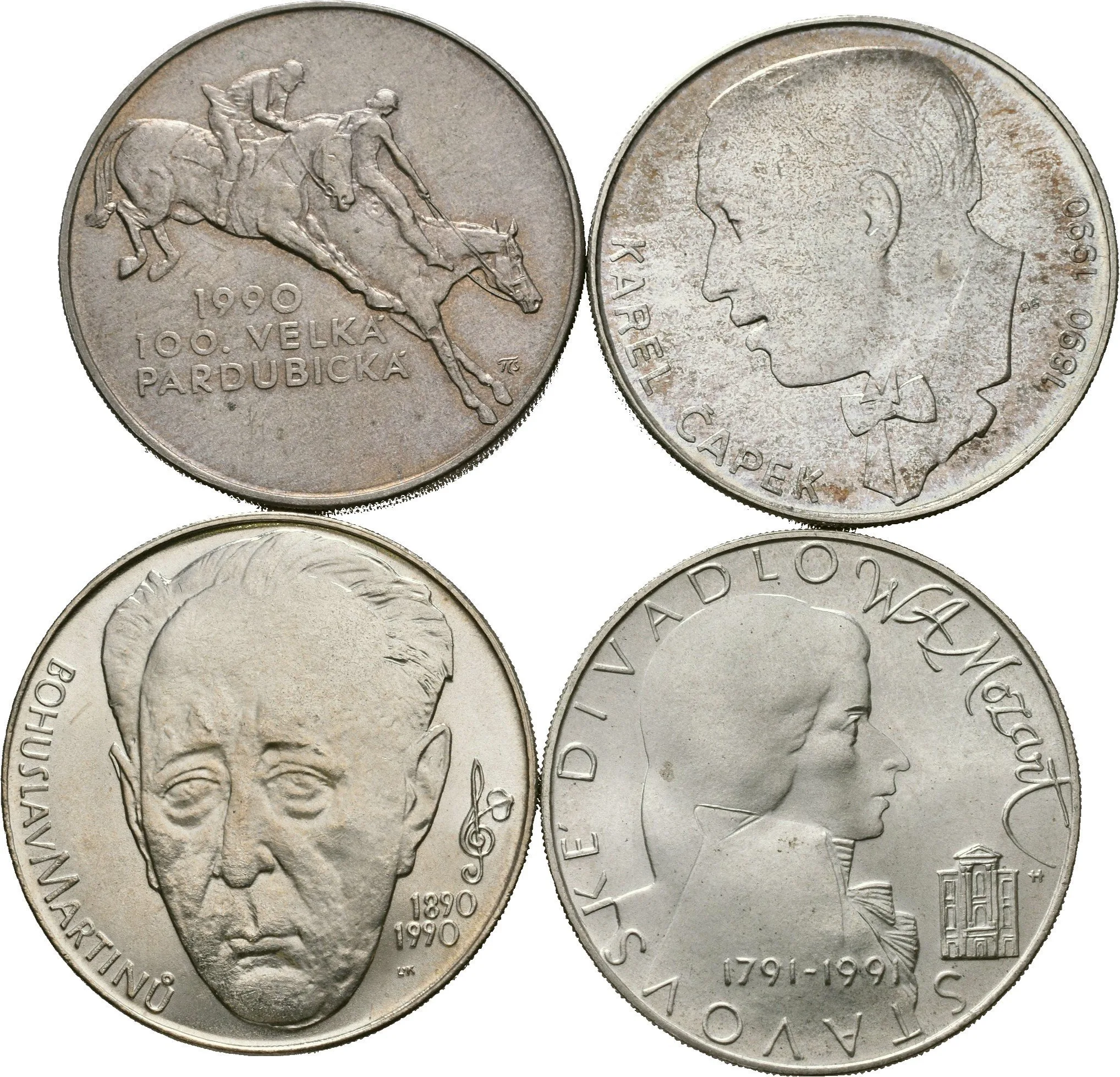 100 Kčs 1990 - Velká pardubická, bez punců, — 1