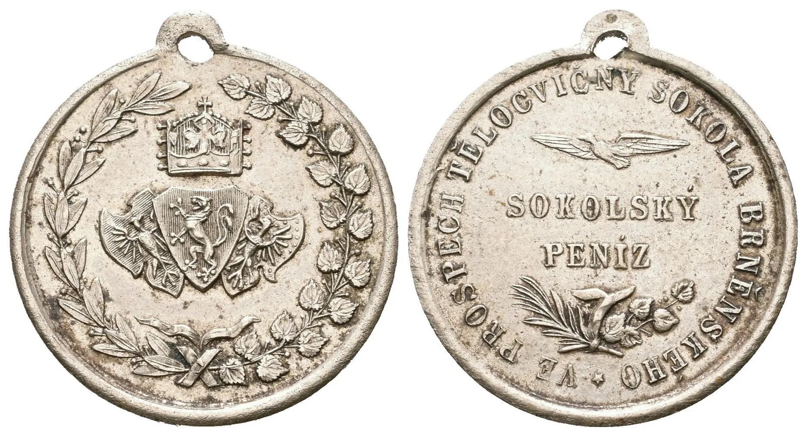 AE Medaile b.l. - Sokolský peníz, ve prospěch tělocvičny. CuNi 23 mm, — 1