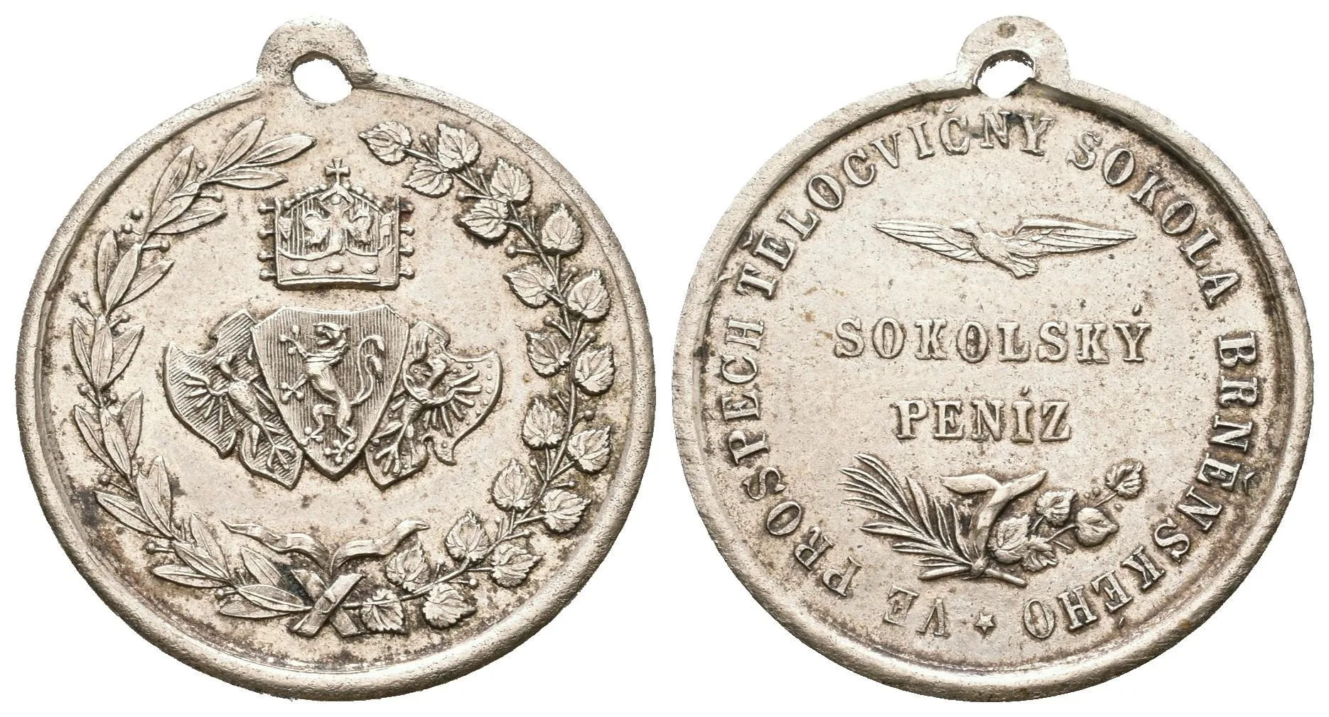 AE Medaile b.l. - Sokolský peníz, ve prospěch tělocvičny. CuNi 23 mm, — 1