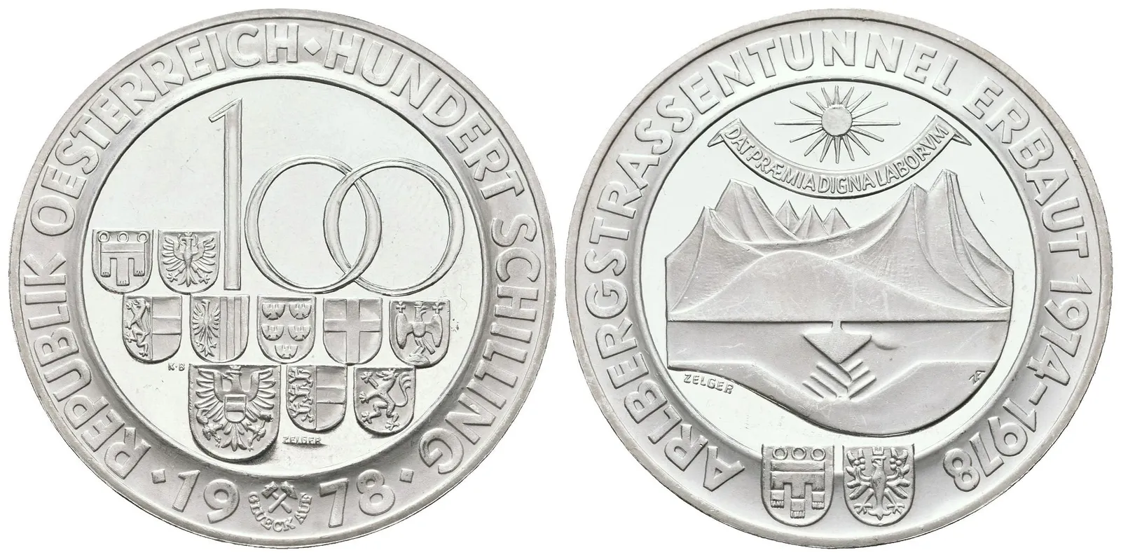 Rakousko, 100 Schilling 1978 - Arlberg