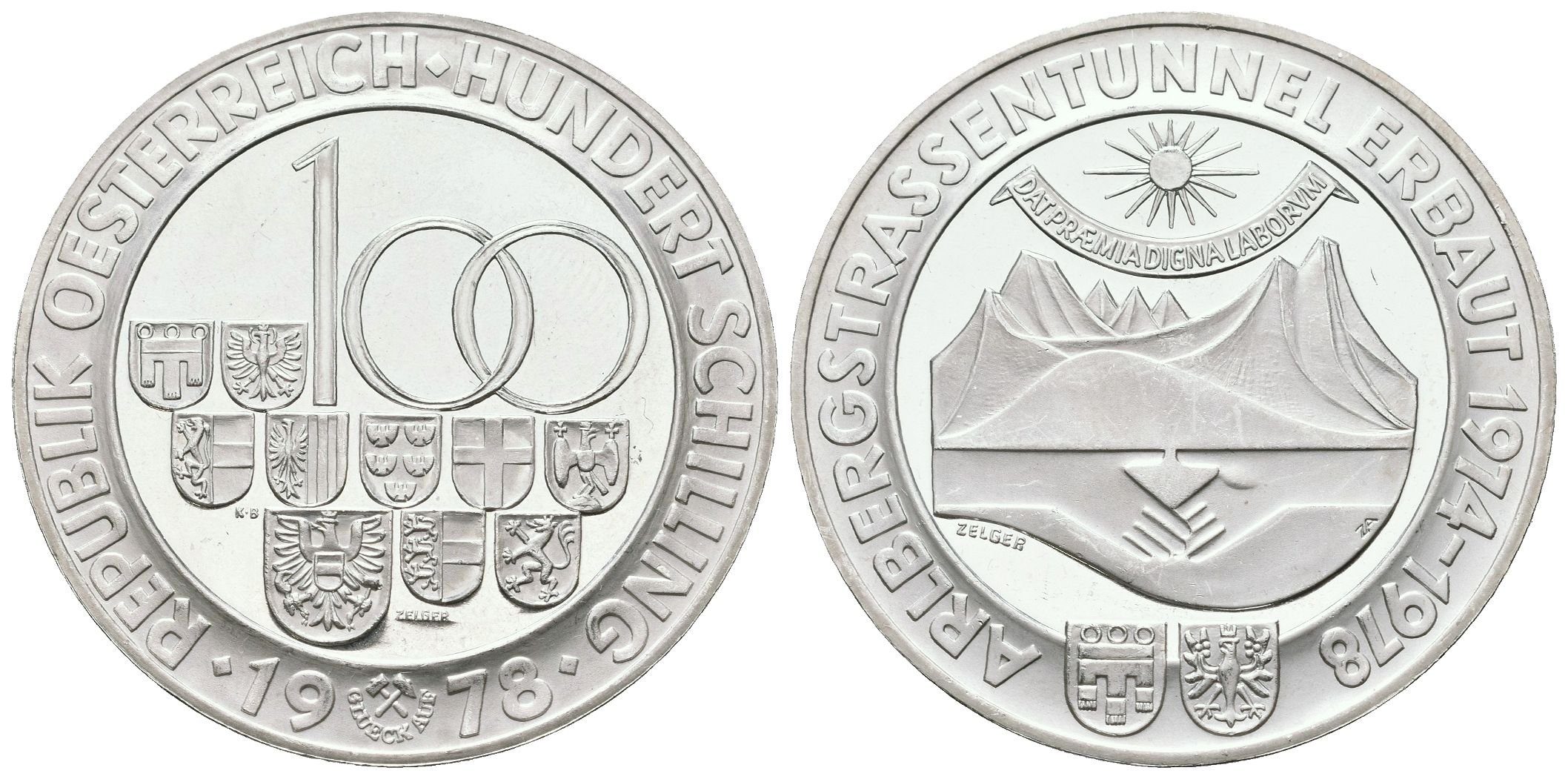 Rakousko, 100 Schilling 1978 - Arlberg
