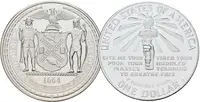 USA, Sada stříbrných mincí 1 Dollar 2014 PROOF - fotografie 2