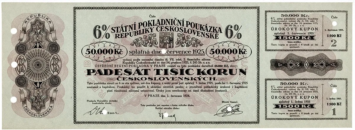 Státní pokladniční poukázky, 1919 - 1939 — 1