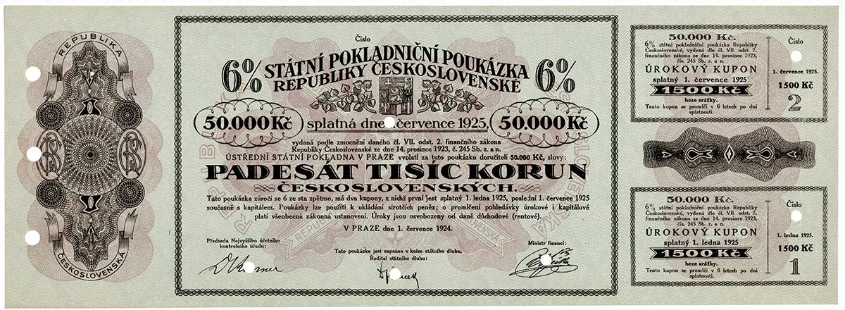 Státní pokladniční poukázky, 1919 - 1939 — 1