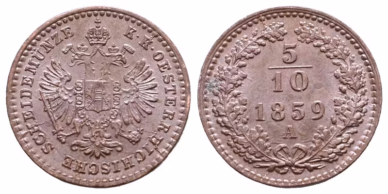 5/10 Krejcar 1859 A