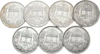 Soubor mincí - 1 Koruna 1893, 1894, 1896, 1912, 1914, 1915 a 1916, — 1