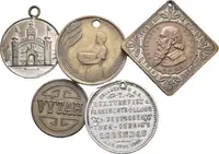 Soubor účelových známek a žetonů - Spolek Záchrana, Jubilejní výstava 1891, — 2