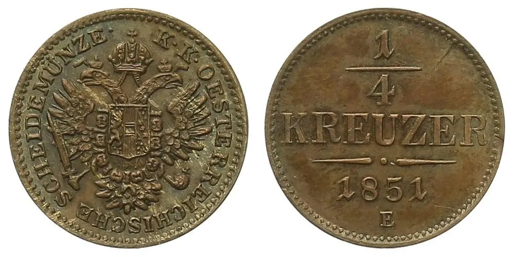 Konvenční měna, 1848 - 1857 — 1