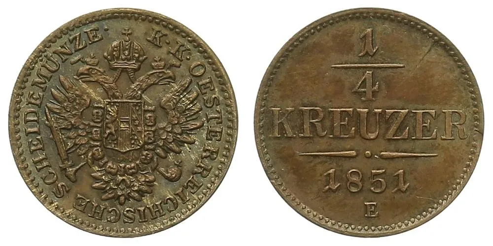 Konvenční měna, 1848 - 1857 — 1