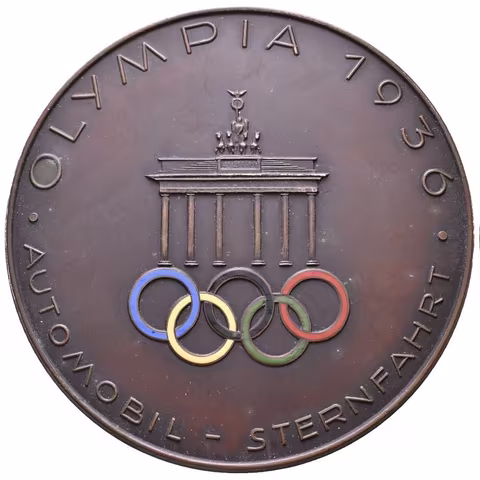 AR Medaile 1936 (Carl Poellath) - Olympia 1936 - Automobil-Sternfahrt (Hvězdicová jízda),
