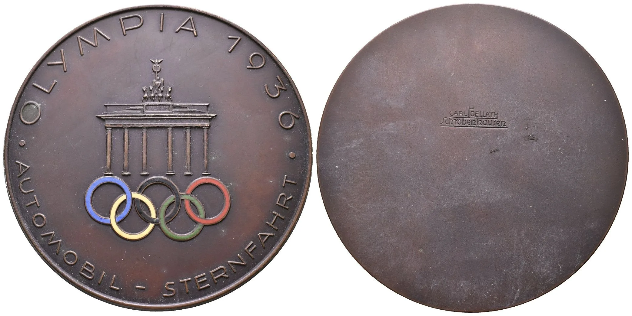 AR Medaile 1936 (Carl Poellath) - Olympia 1936 - Automobil-Sternfahrt (Hvězdicová jízda), — 1