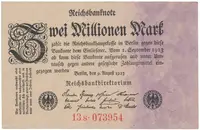 Německo, 2 Millionen Mark 1923, Ro.102c